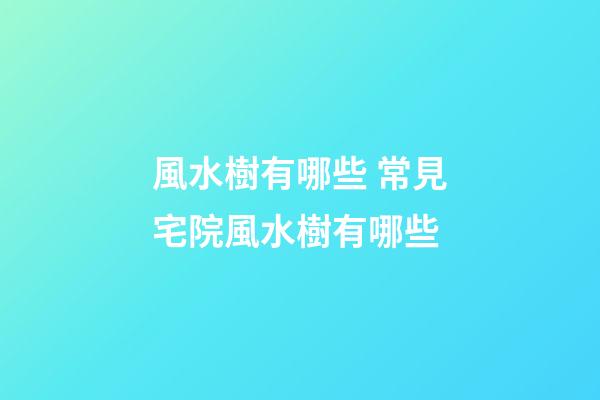 風水樹有哪些 常見宅院風水樹有哪些